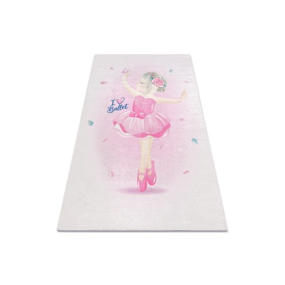 BAMBINO 42830 matto Ballerina lapsille liukumaton - pinkki 200x290 cm
