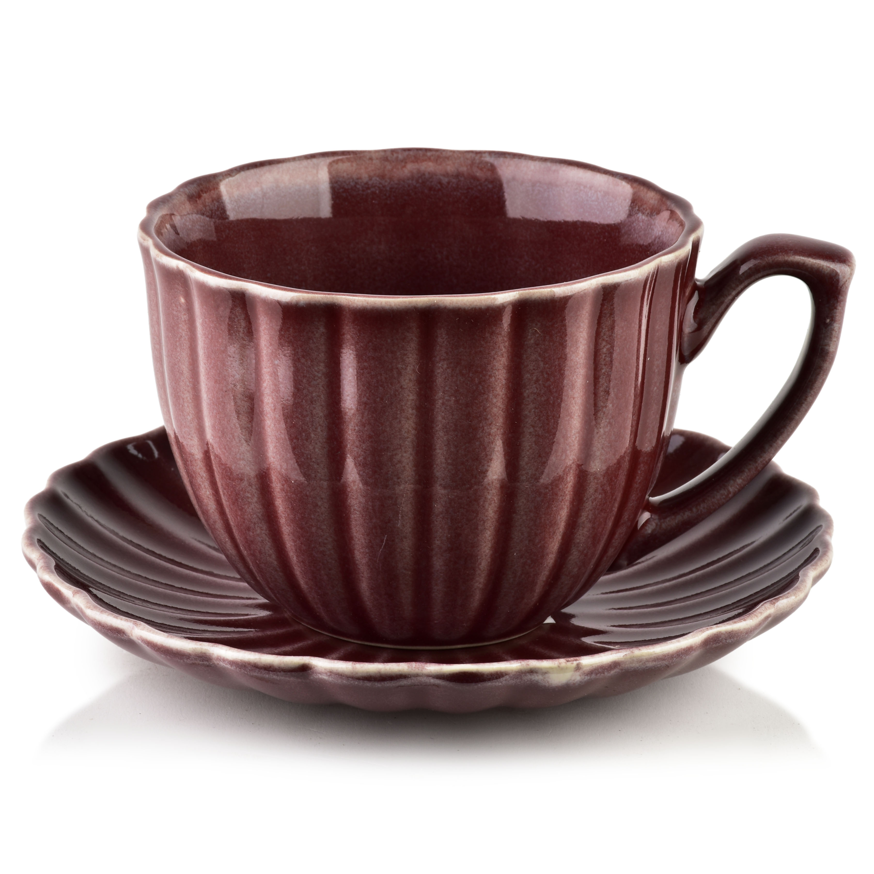 Kuppi posliini Affekdesign Evie Burgundy 10x13x7,5 viininpunainen 1kpl
