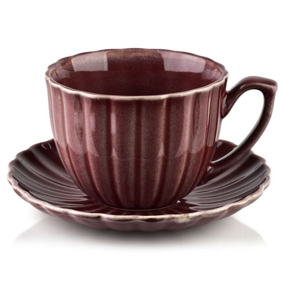 Kuppi posliini Affekdesign Evie Burgundy 10x13x7,5 viininpunainen 1kpl