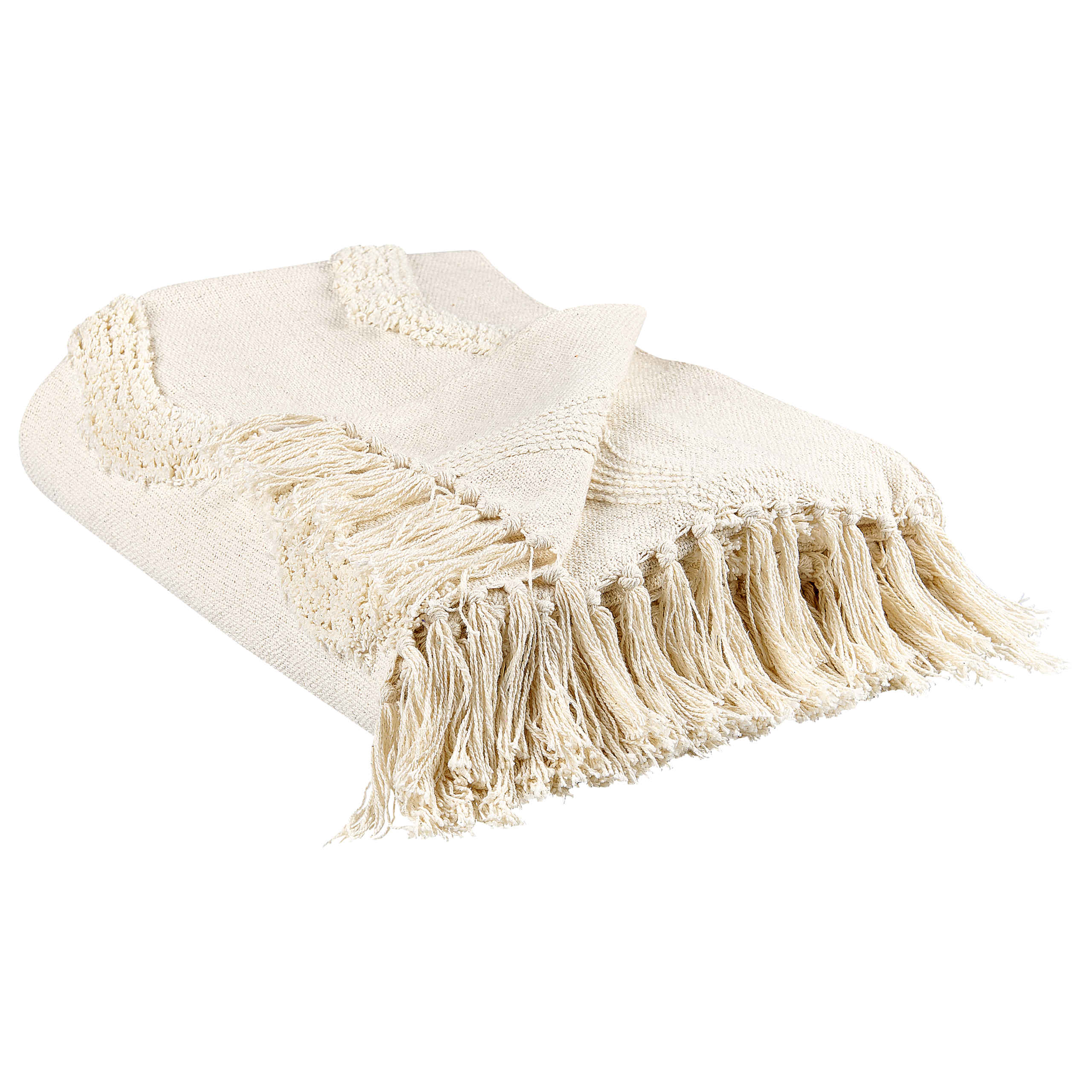 Torkkupeitto KHARI puuvilla 125 x 150 cm Vaaleanbeige