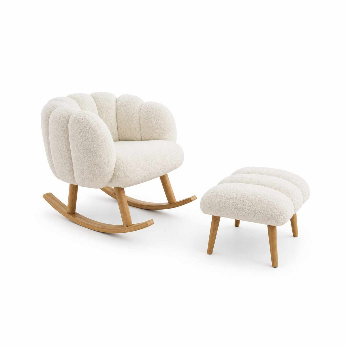 Norda Design Nojatuoli- ja rahisetti (2 Pieces) Lotus Lotus Wing Chair 42 x 70 x 94 cm