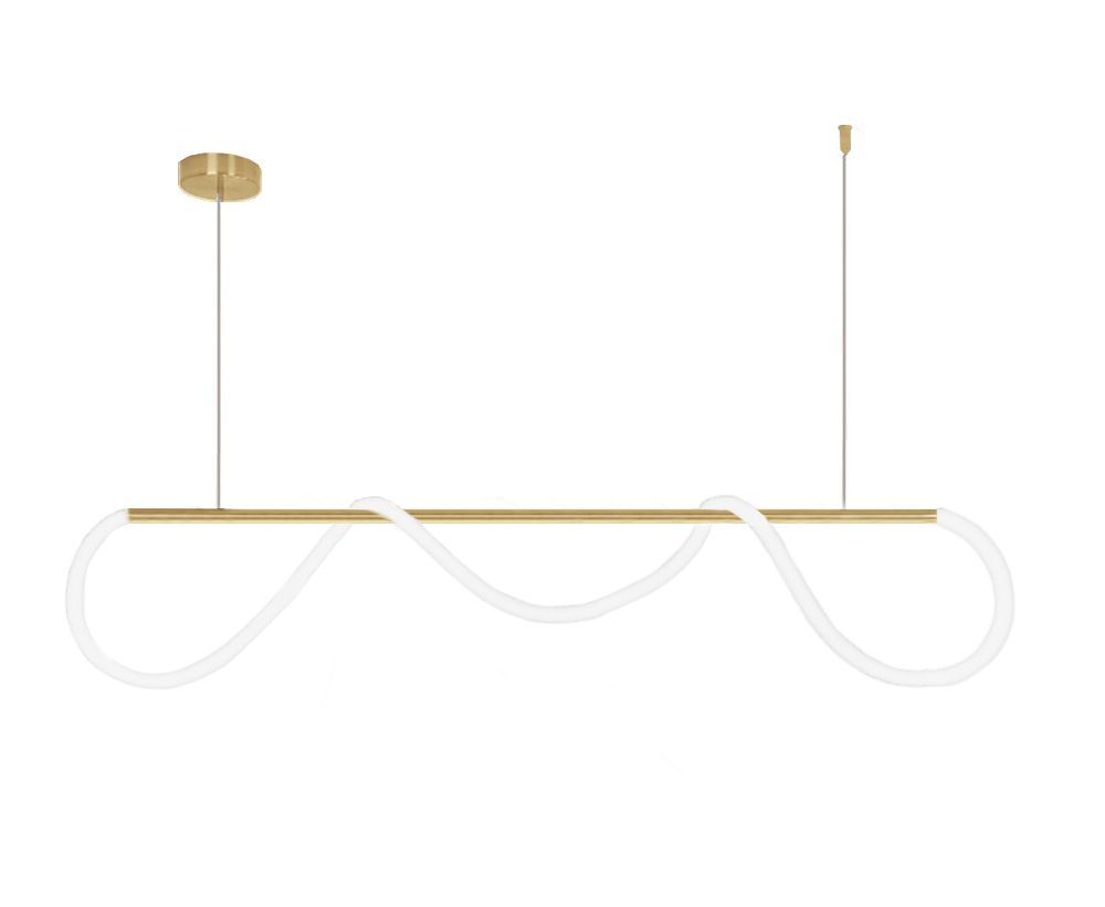 TOOLIGHT riippuva kattovalaisin LED APP854-CP LONG kulta, 120x120x26cm