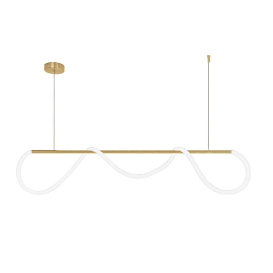 TOOLIGHT riippuva kattovalaisin LED APP854-CP LONG kulta, 120x120x26cm