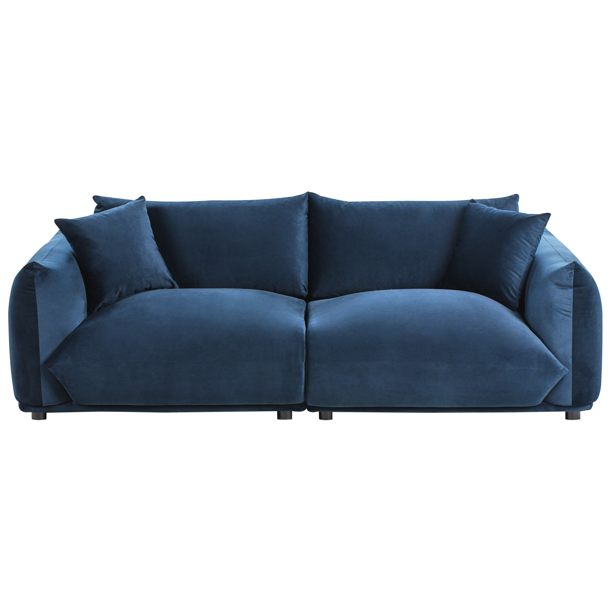 Sohva LUVOS sametti Tummansininen 3-istuttava