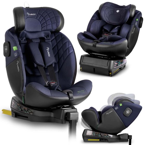 Nukido Aero Line -turvaistuin, musta/tummansininen, 0-36 kg, ISOFIX