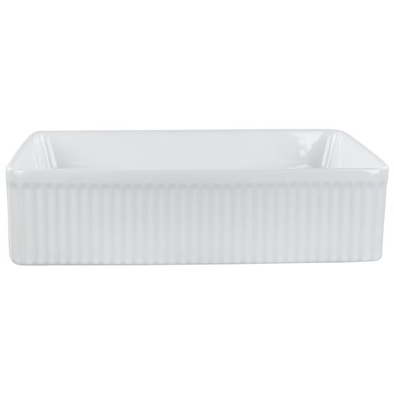 Pesuallas tason päälle GELDO 50 x 34 cm keramiikka Valkoinen