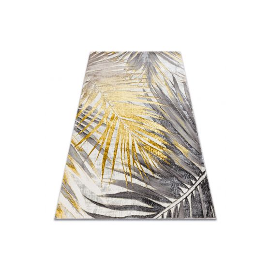 BLISS Z217AZ276 matto kulta / harmaa - Palmunlehtimatto, moderni, rakenteellinen 80x150 cm