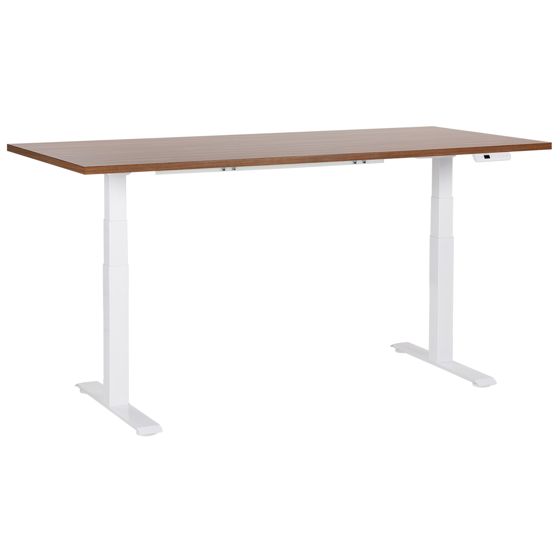 Työpöytä sähkösäädettävä DESTINES 180 cm 80 cm Ruskea/valkoinen