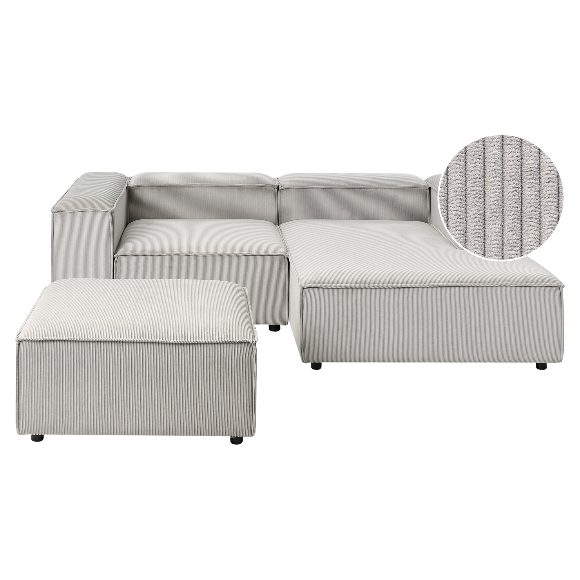 Moduulikulmasohva 3-istuttava ARDAL vakosametti Ruskeanharmaa Vasen