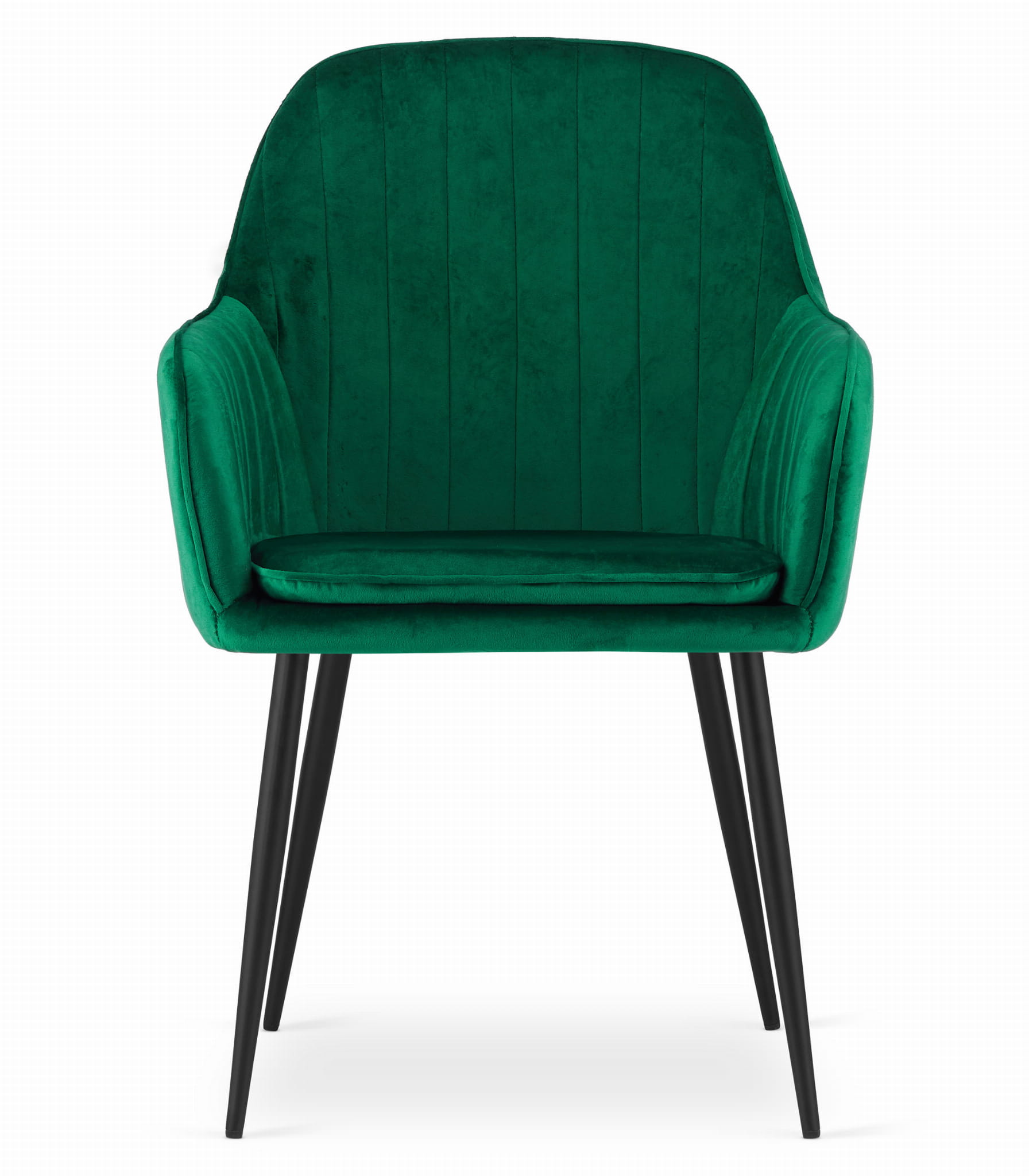 Tuoli - Leobert - LUGO - sametti vihreä/mustat jalat - 57,5x56,5x86,5 cm