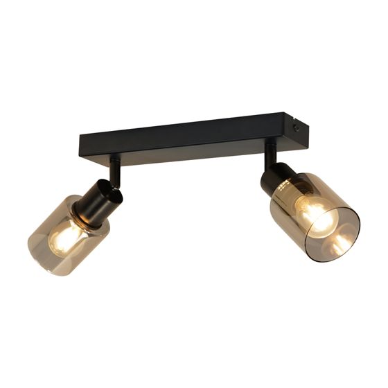 NETTLIFE - kattovalaisin spotti 2 liekkiä musta teollinen E14- kattovalaisin olohuoneeseen