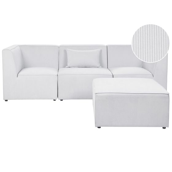 Moduulisohva 3-istuttava LEMVIG vakosametti Luonnonvalkoinen ja rahi