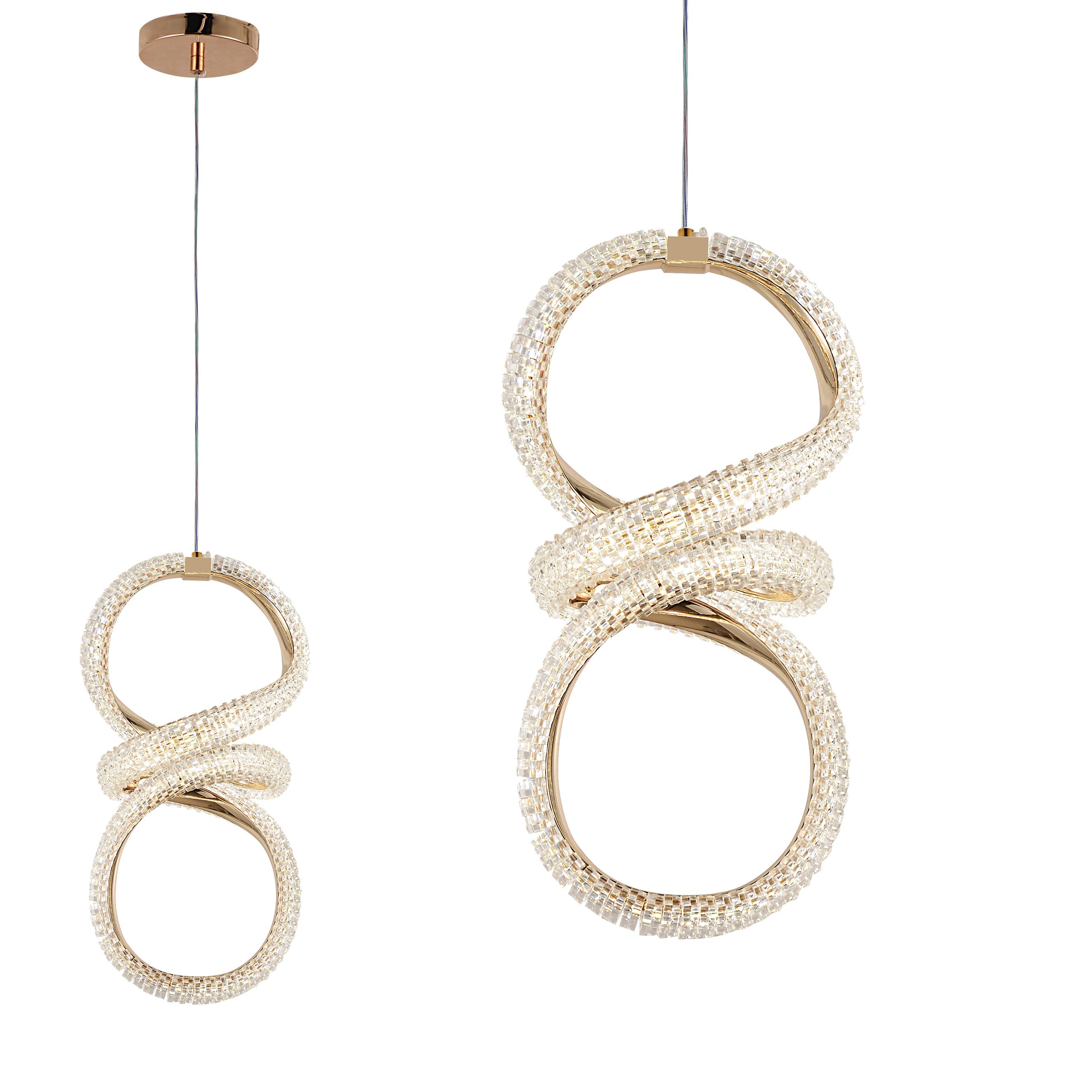 TOOLIGHT riippuva kattovalaisin G070-CP kulta, 141,5x18x39cm