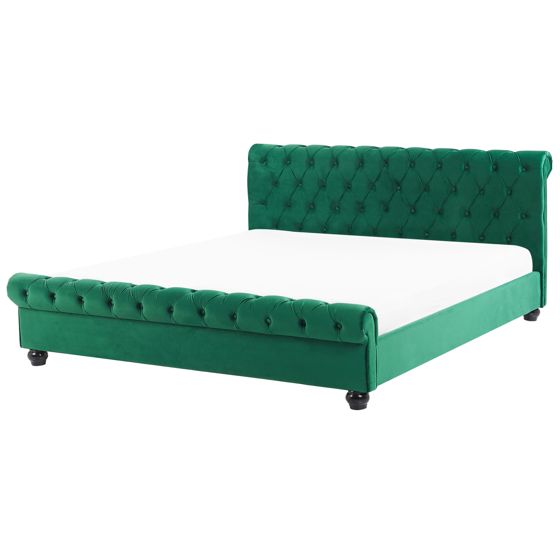 Sänky Sametti AVALLON 180 x 200 cm Smaragdinvihreä