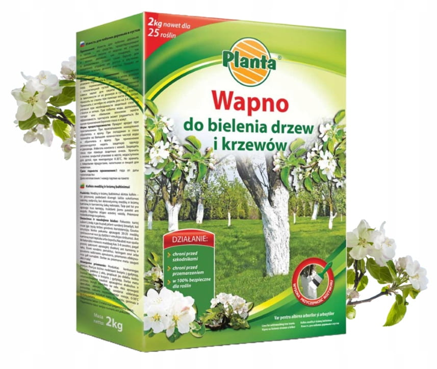 Kalkkijauhe puiden ja pensaiden valkaisuun 2 kg tehokas