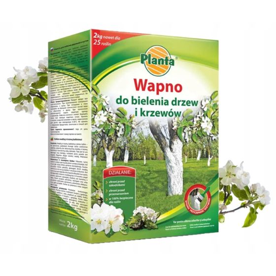 Kalkkijauhe puiden ja pensaiden valkaisuun 2 kg tehokas