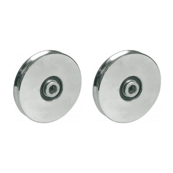 80 mm:n pyöreä urapyörä, jossa on 8 mm:n ura kaapelille – 2 kpl:n sarja