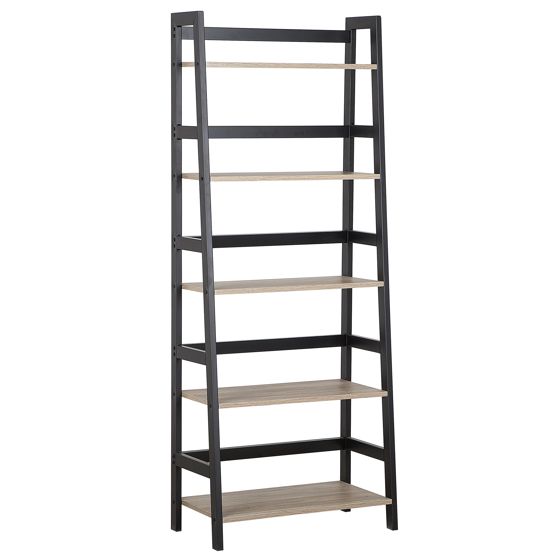 Kirjahylly 5-tasoinen CROYDON 163 cm Musta