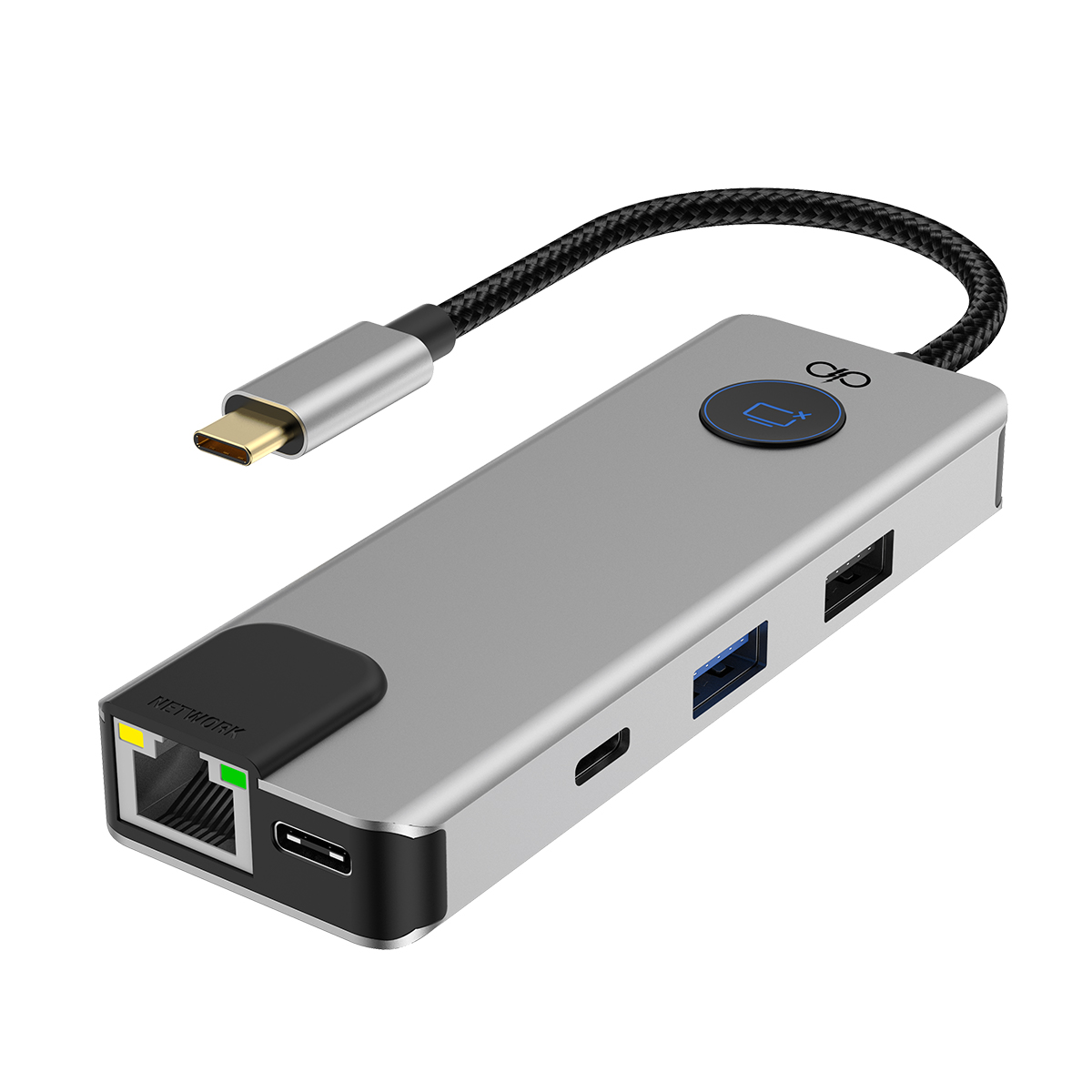 Hub USB-C PD 100W Multiports 7-in-1 Ethernet RJ45 / 2 USB-A / 2 USB-C / HDMI