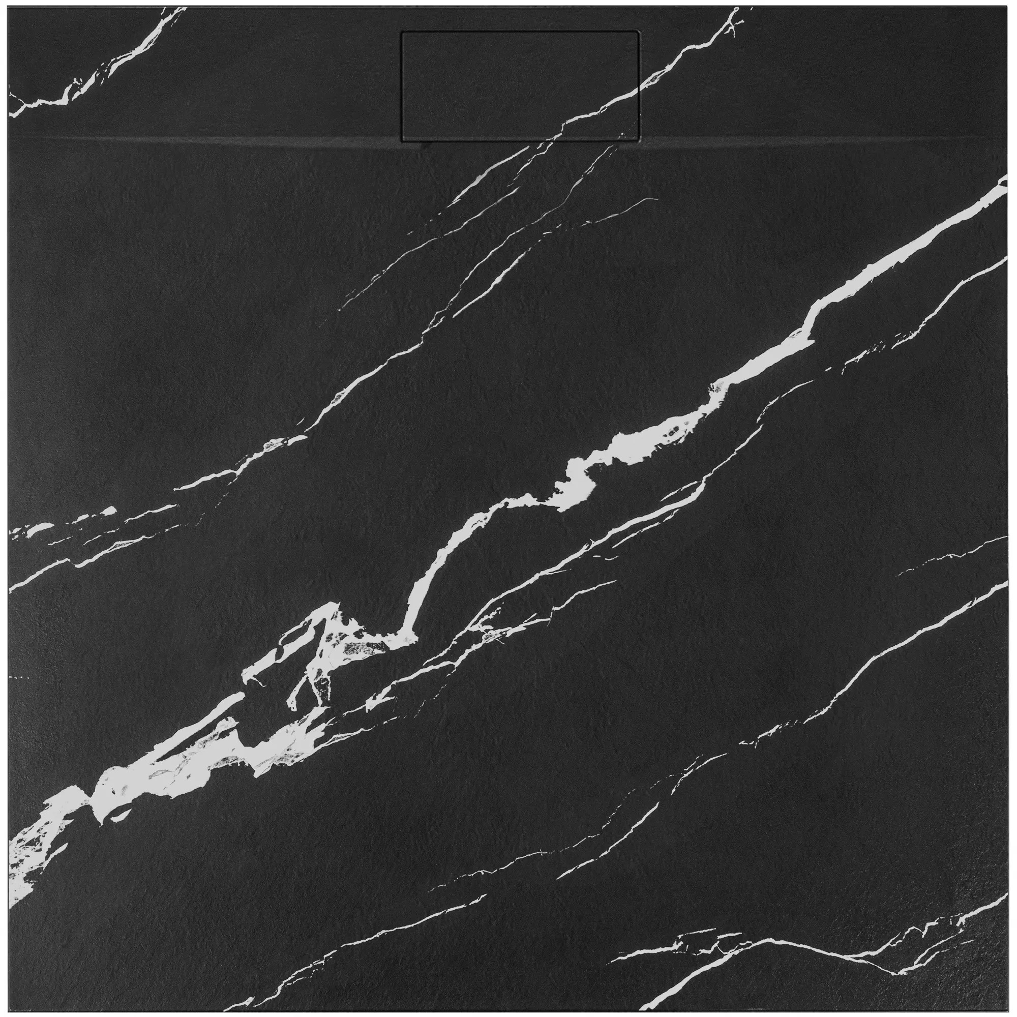 REA suihkuallas BAZALT CARRARA 90x90 musta, 90X90X2, 5CM
