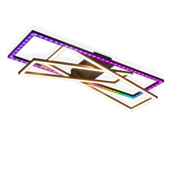 NETTLIFE LED - kattovalaisin olohuoneeseen, musta, suorakaiteen muotoinen, himmennettävä, moderni muotoilu