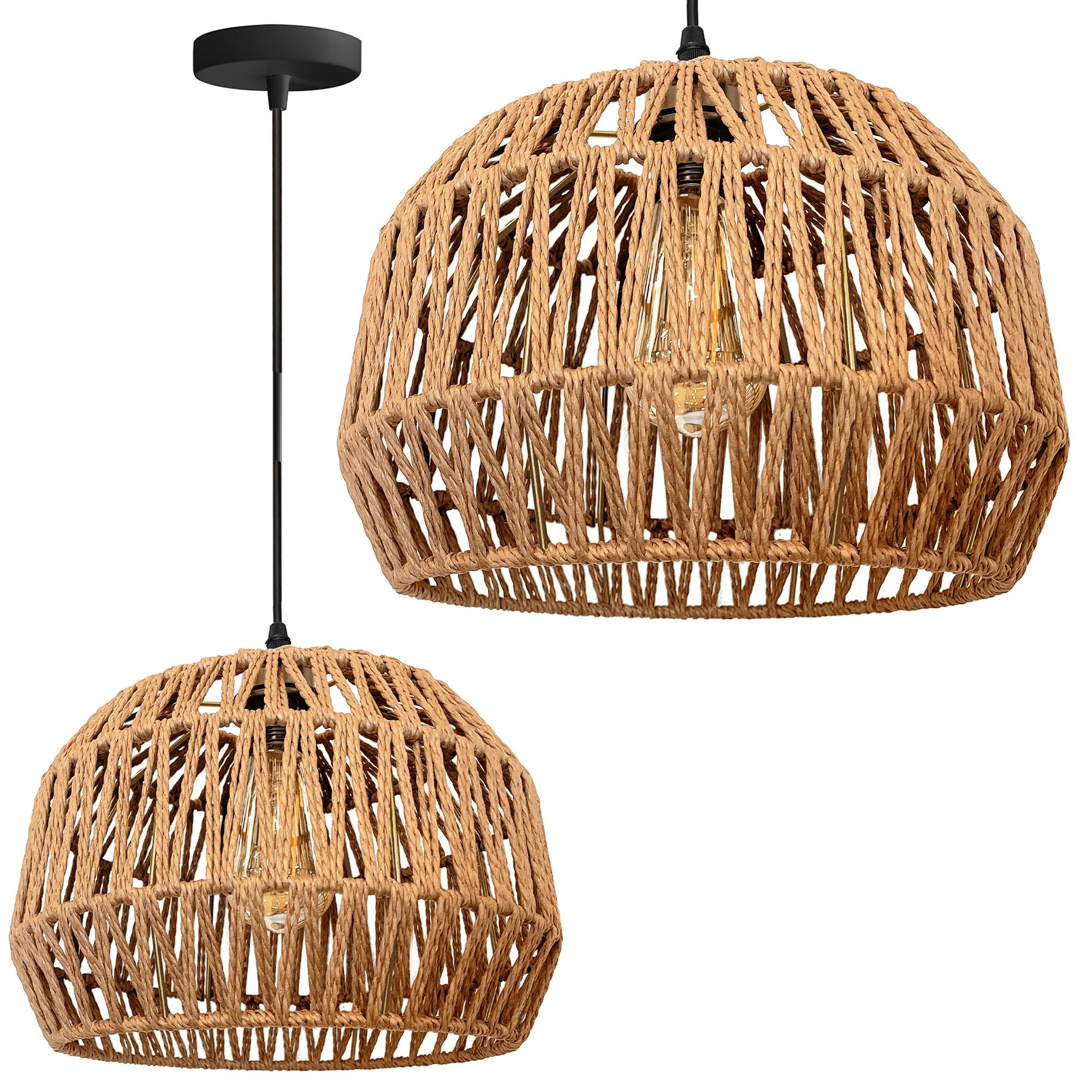 TOOLIGHT riippuva kattovalaisin APP1291-1CP BOHO beige, 30x30x22cm