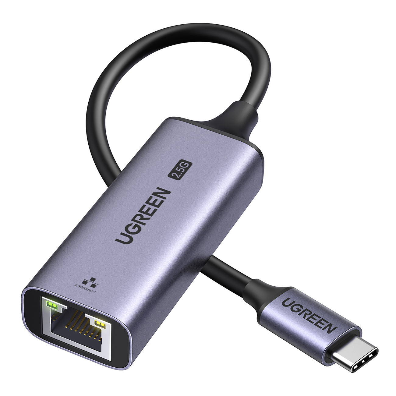 Sovitin Ethernet-verkkokortti USB-C - RJ45 2.5G Harmaa