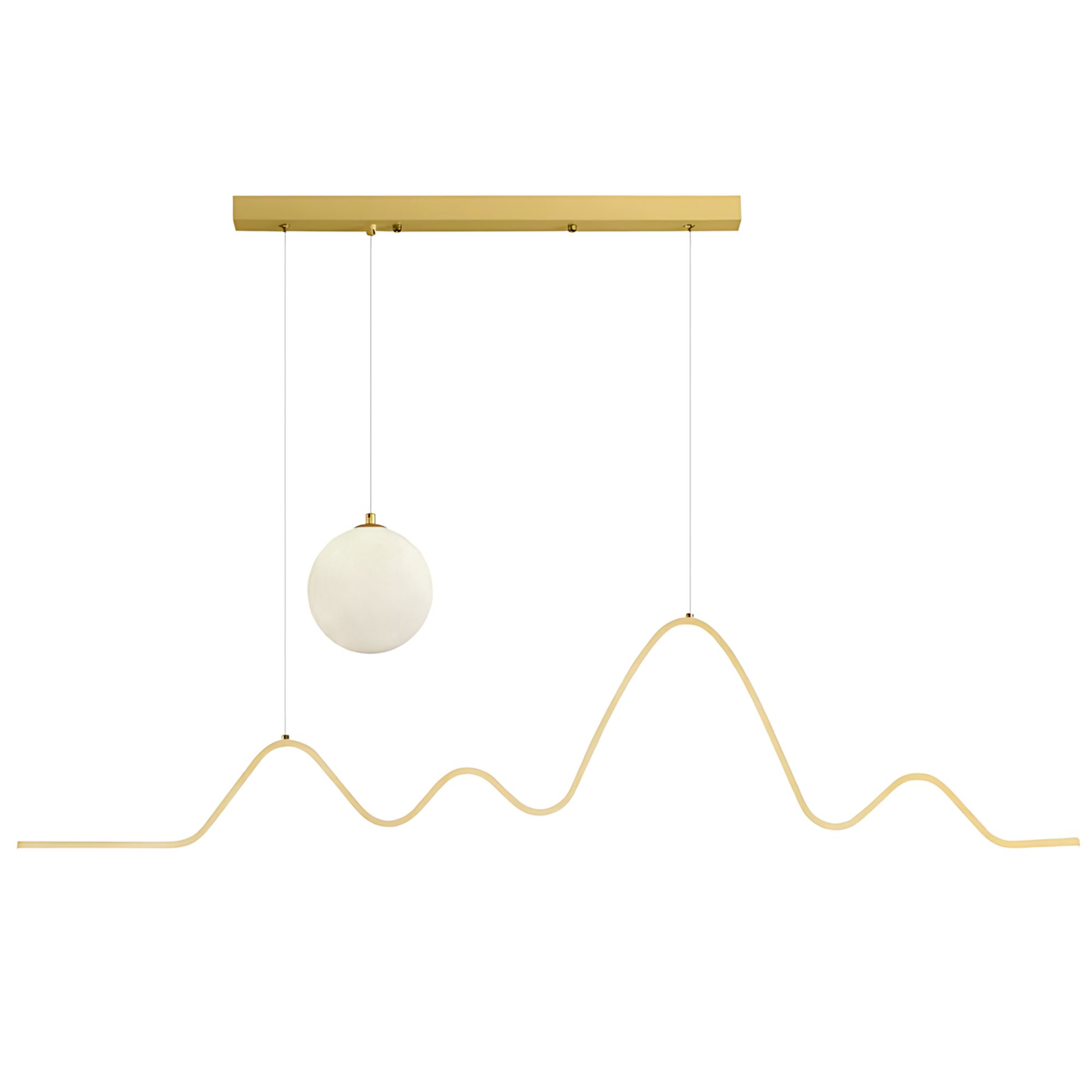 TOOLIGHT riippuvalaisin LHJ034-CP harjattu kulta, 128x2x25cm