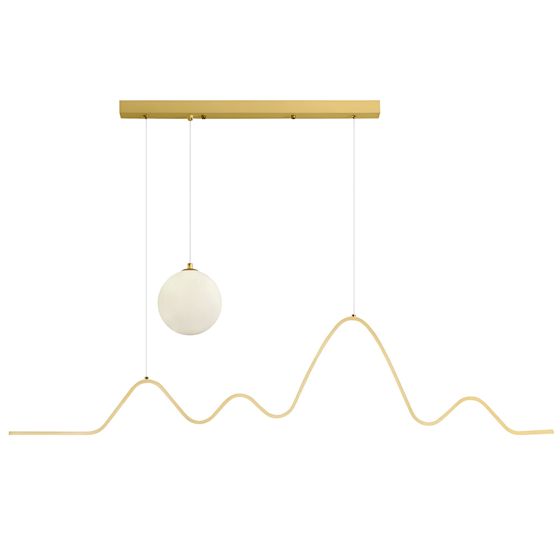 TOOLIGHT riippuvalaisin LHJ034-CP harjattu kulta, 128x2x25cm