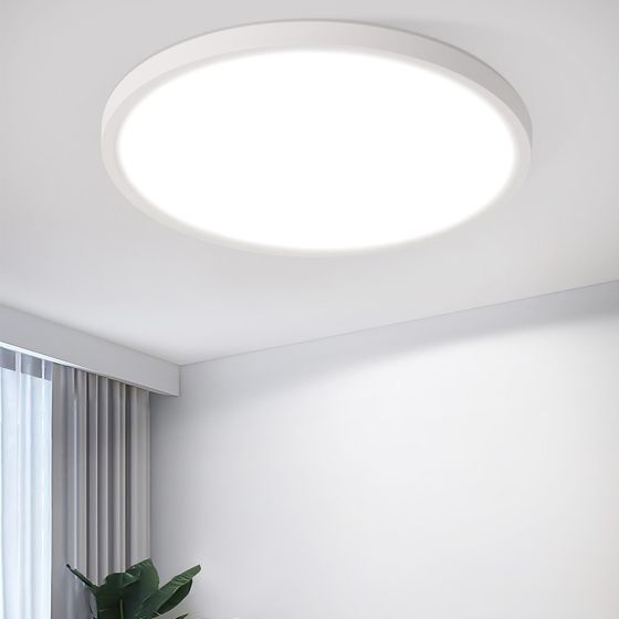 NETTLIFE litteä, LED - kattovalaisin, makuuhuoneeseen, musta, 18cm, 15W, ei - himmennettävä, lämmin Valkoinen, 3000K