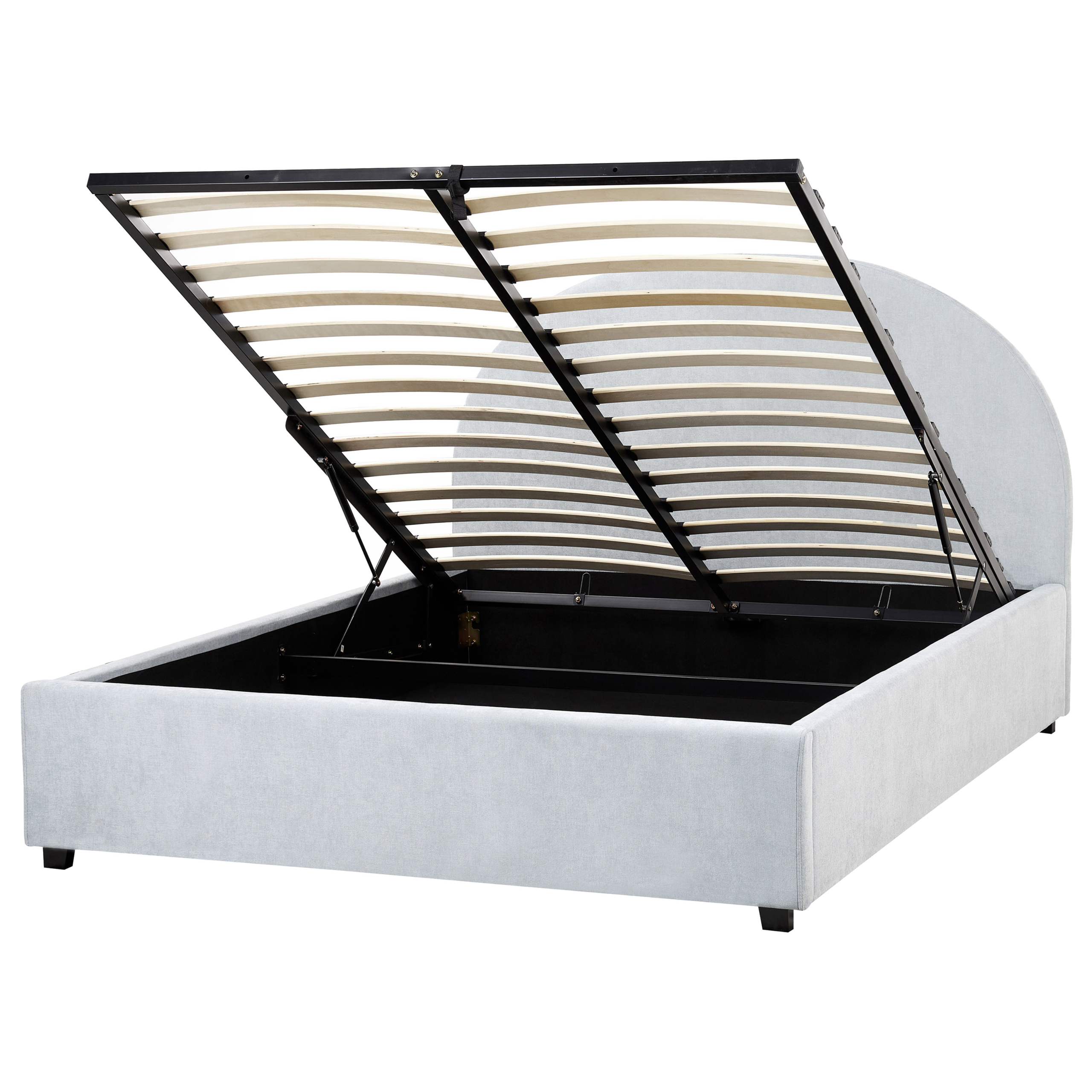 Sänky säilytystilalla kangas VAUCLUSE 140 x 200 cm Vaaleansininen