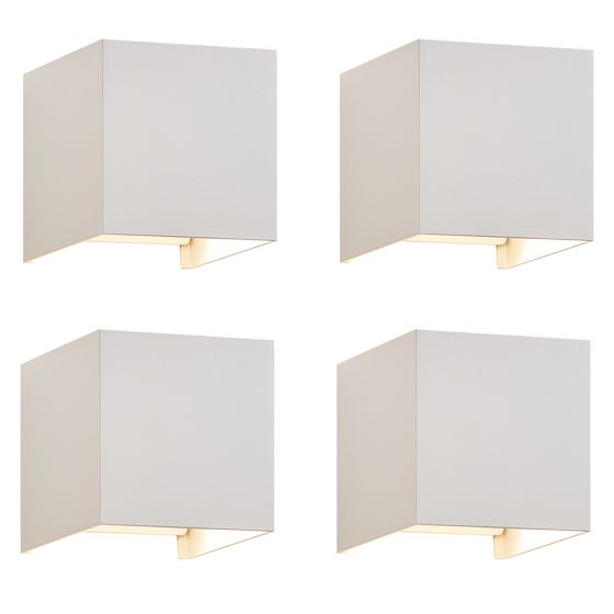 NETTLIFE 4 LED - ulkoseinävalaisimen setti, lämmin valkoinen IP65, kotiin, makuuhuoneeseen, eteiseen, portaikkoon