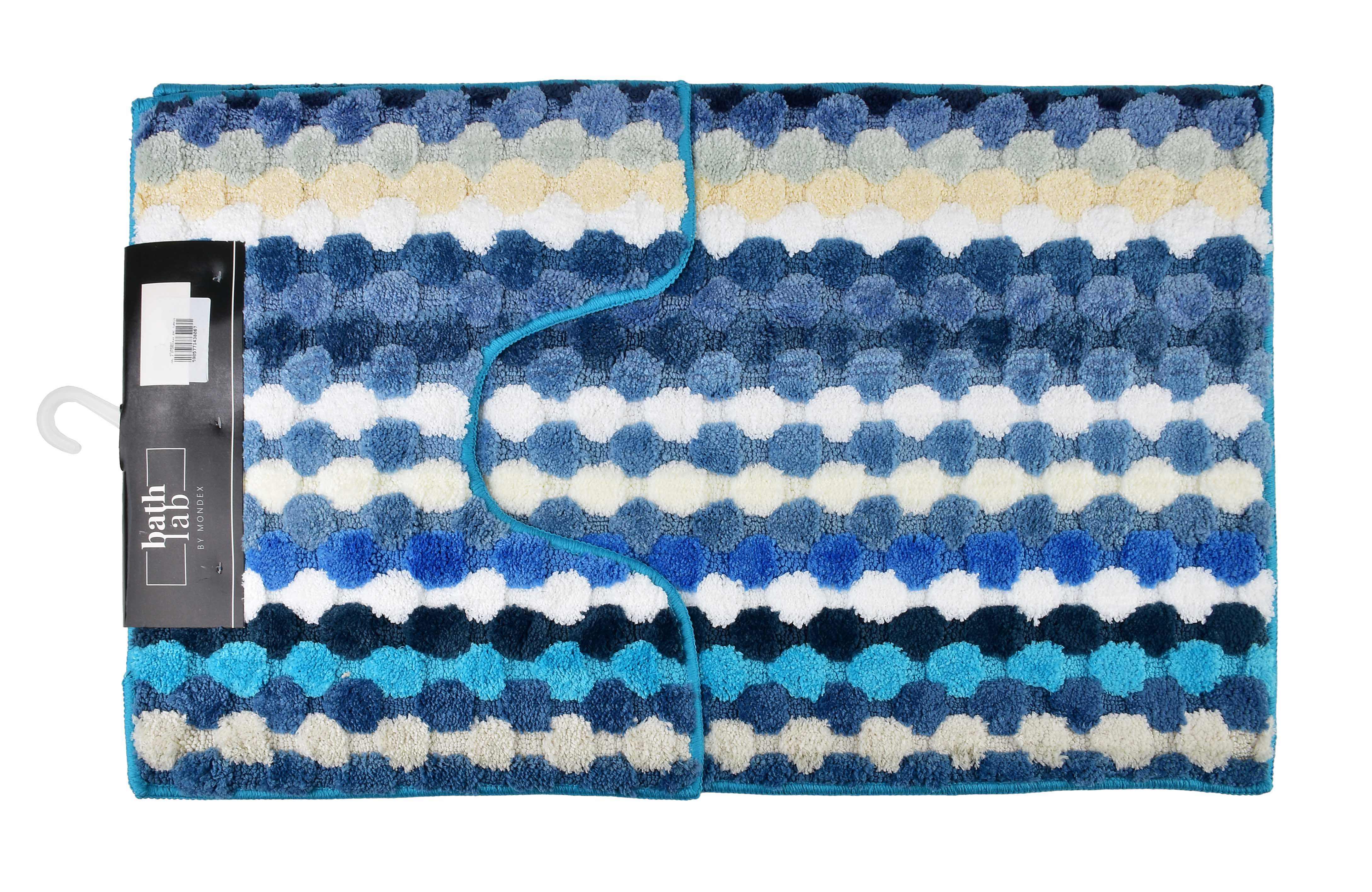 Kylpyhuonematot Prima ZAC Raidat 50x90/50x40 cm turkoosi 2 kpl