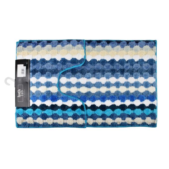Kylpyhuonematot Prima ZAC Raidat 50x90/50x40 cm turkoosi 2 kpl