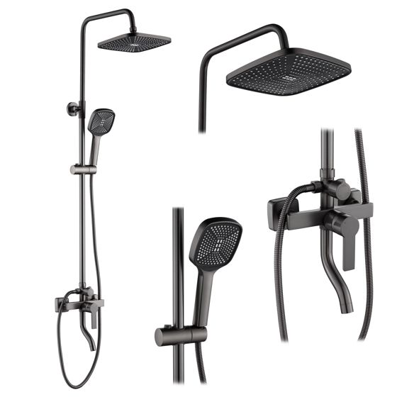 REA suihkusetti MY2021-77H ARGUS titaani, 150X43,5X144CM