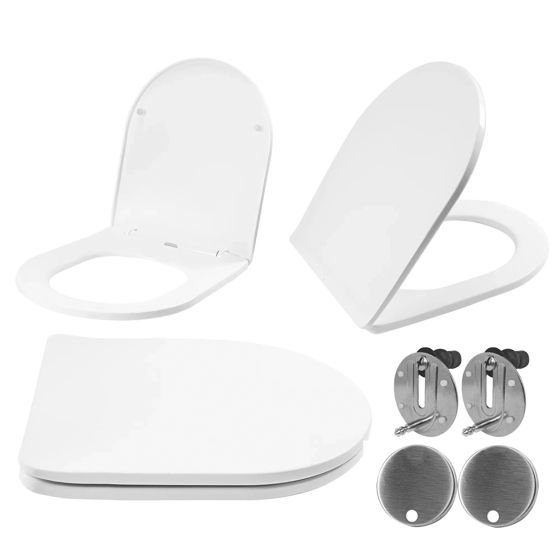 REA WC-istuin UF DUROPLAST FLAT valkoinen CARLO CARTER valkoinen, 42,5X36X4,3CM