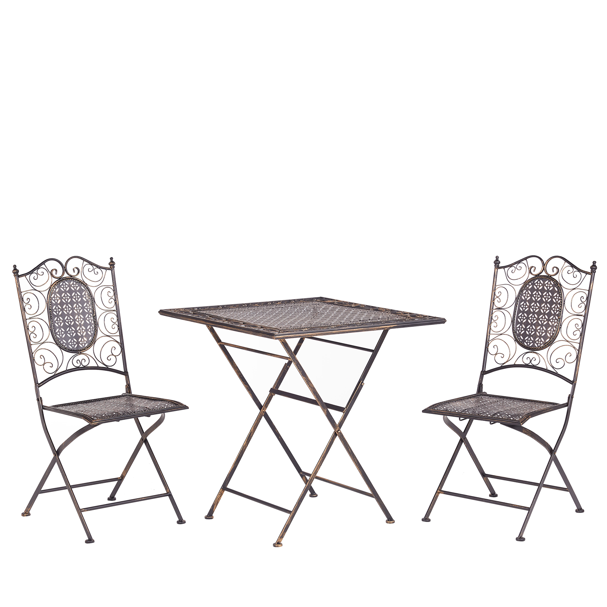 Bistrosetti taitettava BORMIO metalli Musta