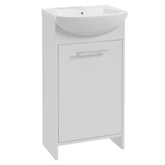 Frigo kylpyhuonekaappi pesualtaalla, valkoinen, 84x45 cm, vapaasti seisova