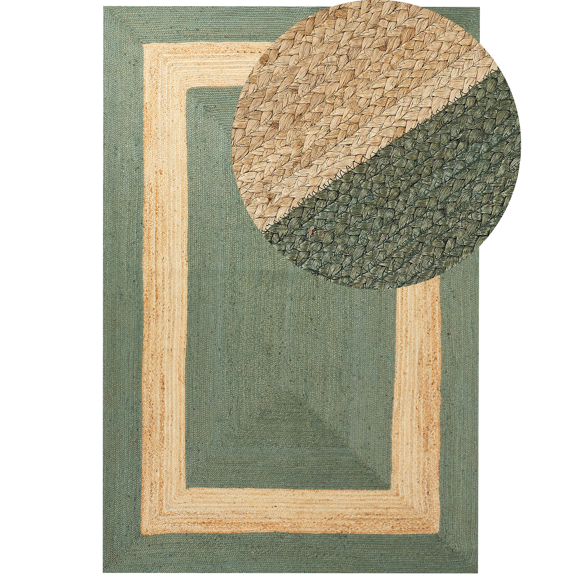 Matto KARAKUYU Vihreä 200 x 300 cm juutti