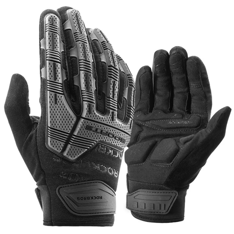 Paksut 6 mm Shockproof Pyöräilykäsineet Täysikätiset