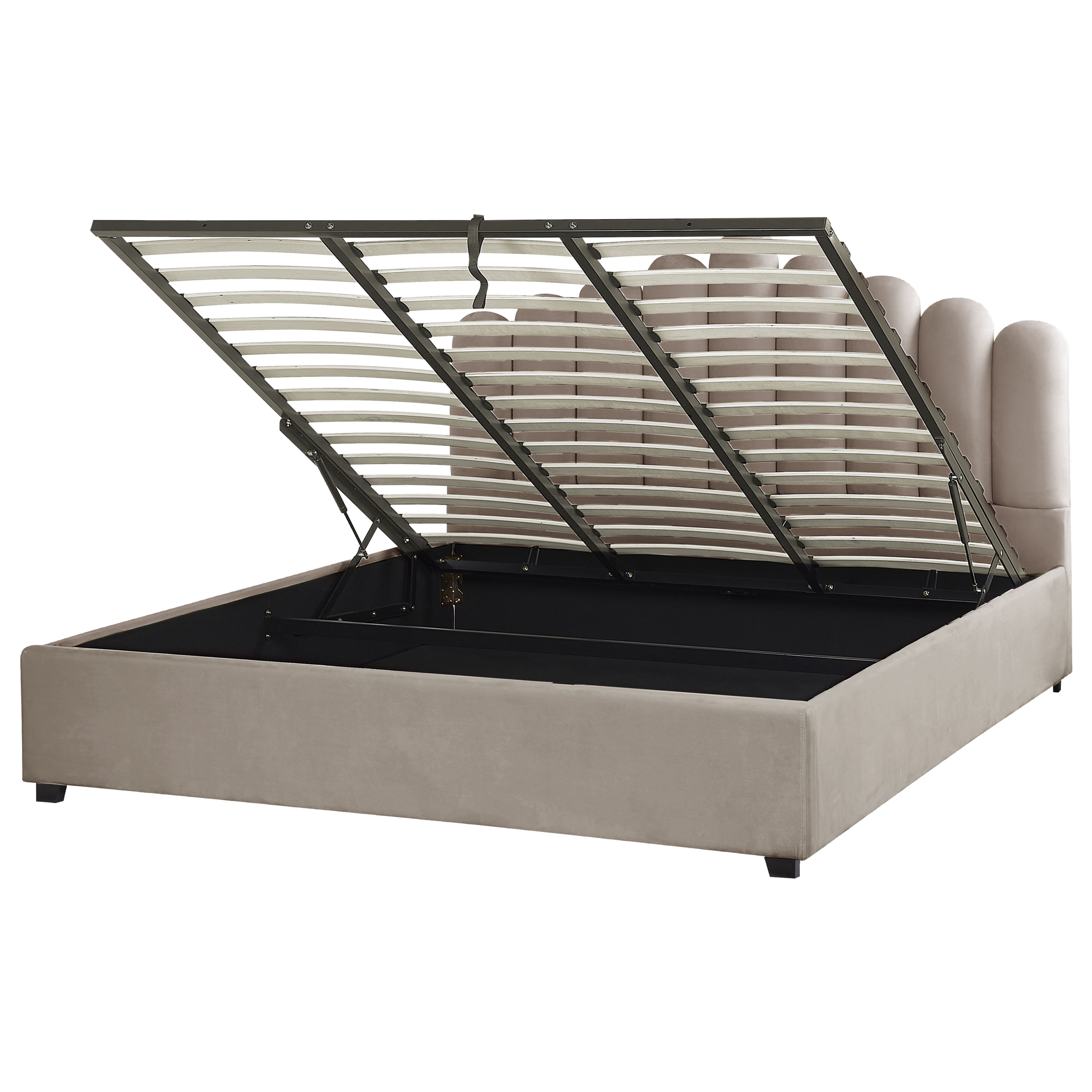 Sänky säilytystilalla sametti VINCENNES 180 x 200 cm Ruskeanharmaa