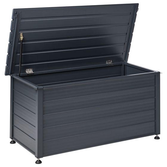 Säilytyslaatikko CAMPALTO metalli 123 cm 60 cm Tummanharmaa