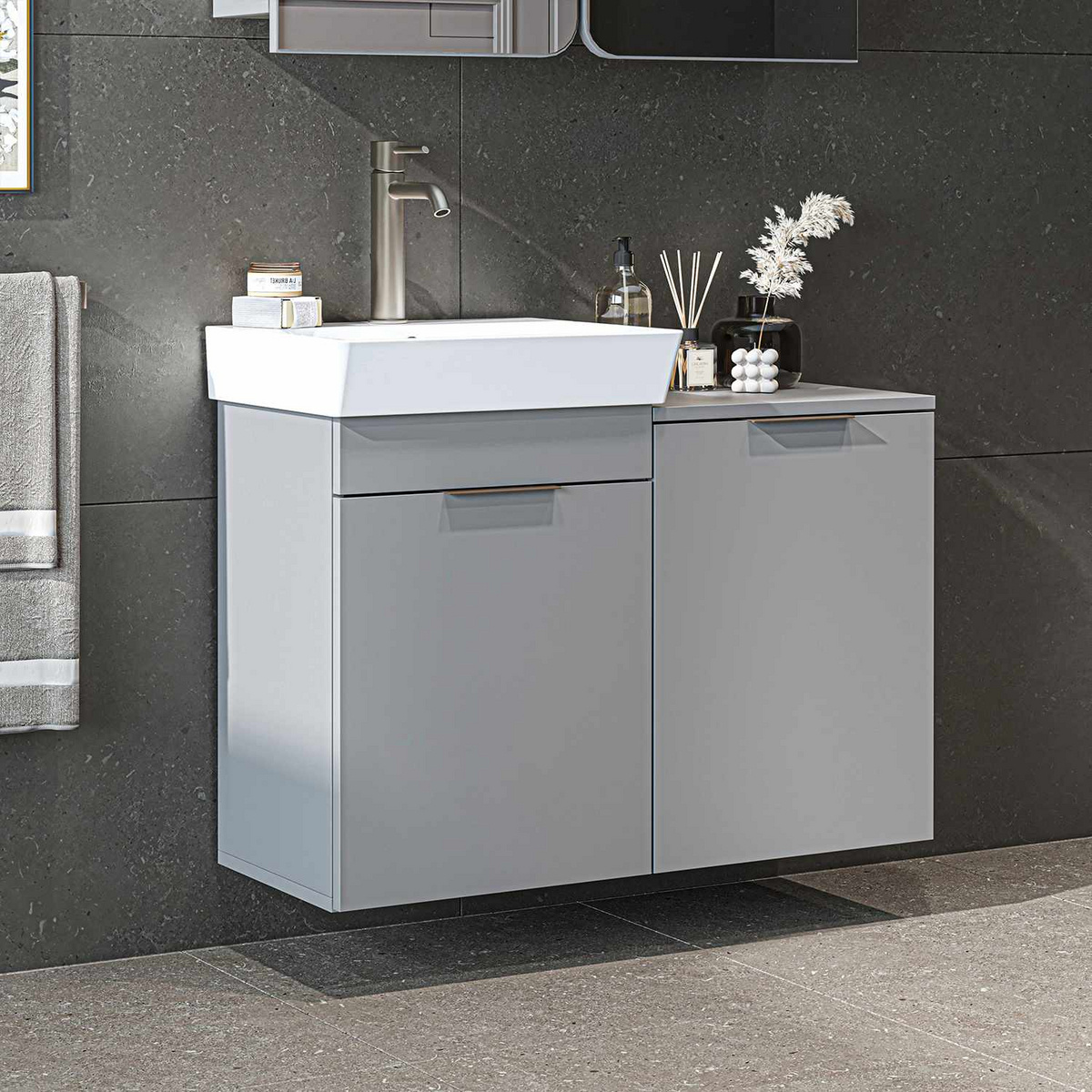 Norda Design Kylpyhuonekaappi altaalla Dubai Sepetli 38.6 x 92.2 x 69.5 cm
