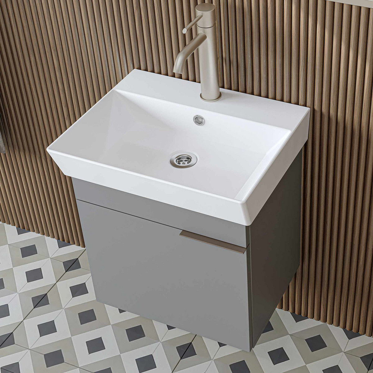 Norda Design Kylpyhuonekaappi altaalla Likya 49 38.6 x 49 x 54 cm