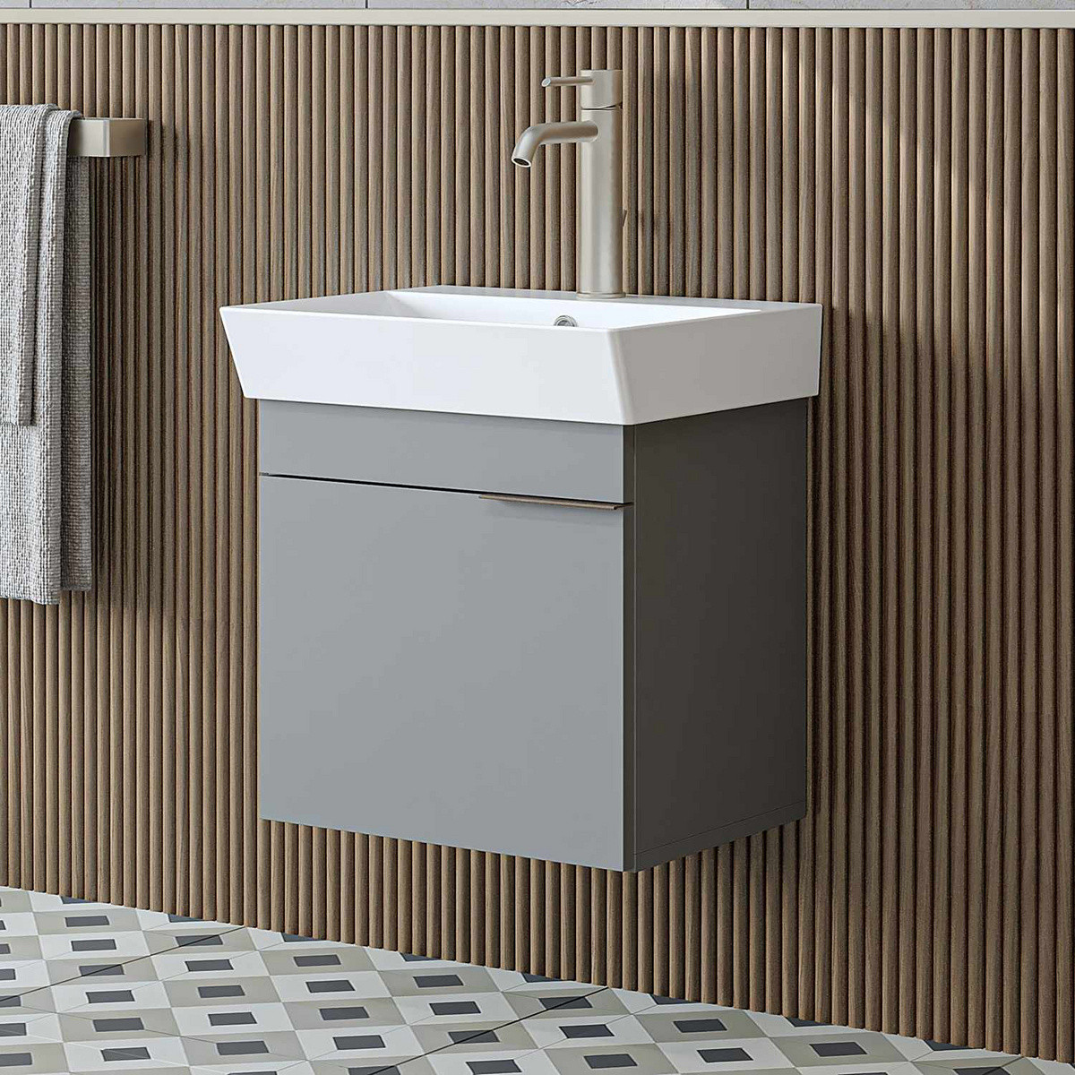 Norda Design Kylpyhuonekaappi altaalla Likya 49 38.6 x 49 x 54 cm