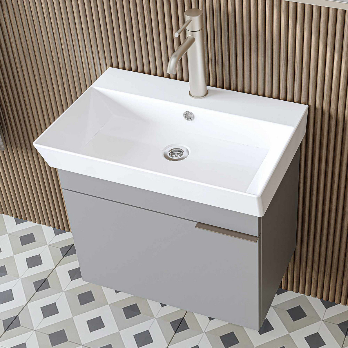 Norda Design Kylpyhuonekaappi altaalla Likya 59 38.6 x 59 x 54 cm
