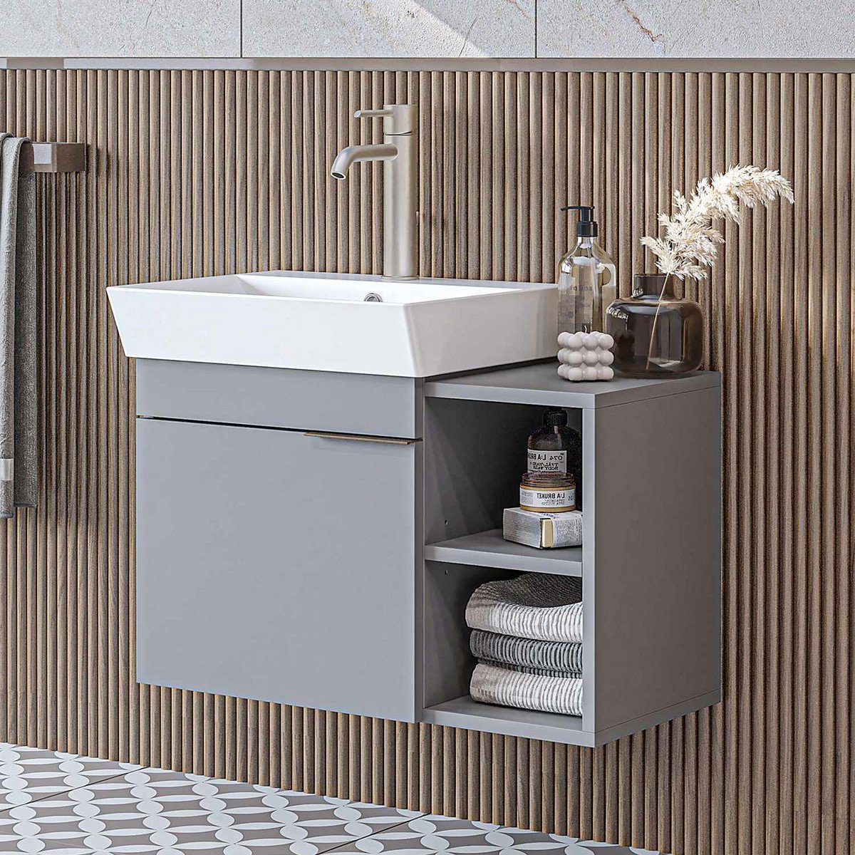 Norda Design Kylpyhuonekaappi altaalla Likya 72 38.6 x 72 x 54 cm