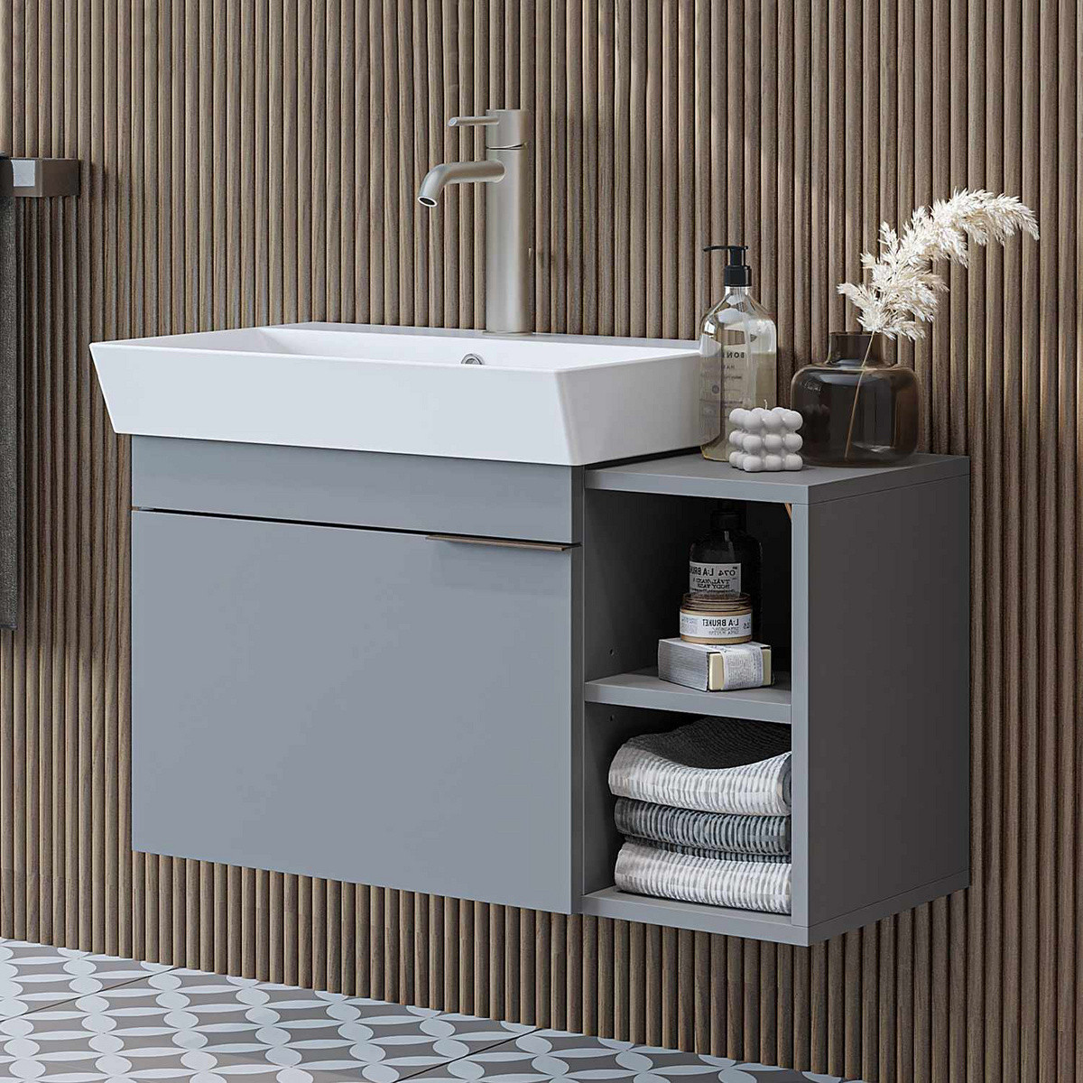 Norda Design Kylpyhuonekaappi altaalla Likya 82 38.6 x 82 x 54 cm