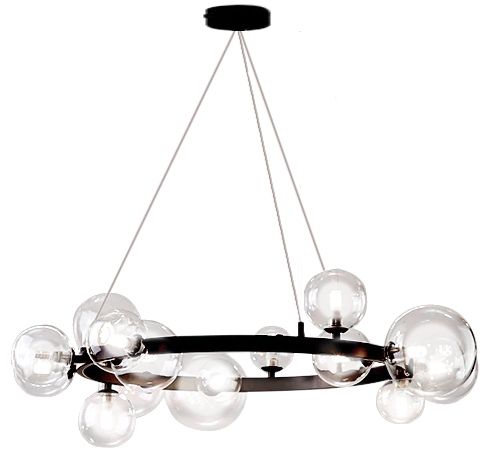 TOOLIGHT riippuva kattovalaisin APP906-15CP musta, 28x82x110cm