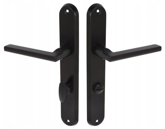 Sisäoven kahva, pitkä wc-levy, oikea, mattamusta